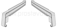 Krytka boční plastová KLASIK PA6605 - 050 mm - 02 stříbrná (pravá+levá)