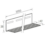 Spodní větrací profil 42 mm DECO/WOOD SIDING SV-11.5 S - šedý /3,05 m
