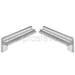 Krytka boční hliníková na omítku KLASIK PA7607 - 070 mm - 03 bronzová (pravá+levá)