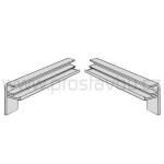 Krytka boční hliníková pod omítku KLASIK PA8607 - 070 mm - 02 stříbrná (pravá+levá)